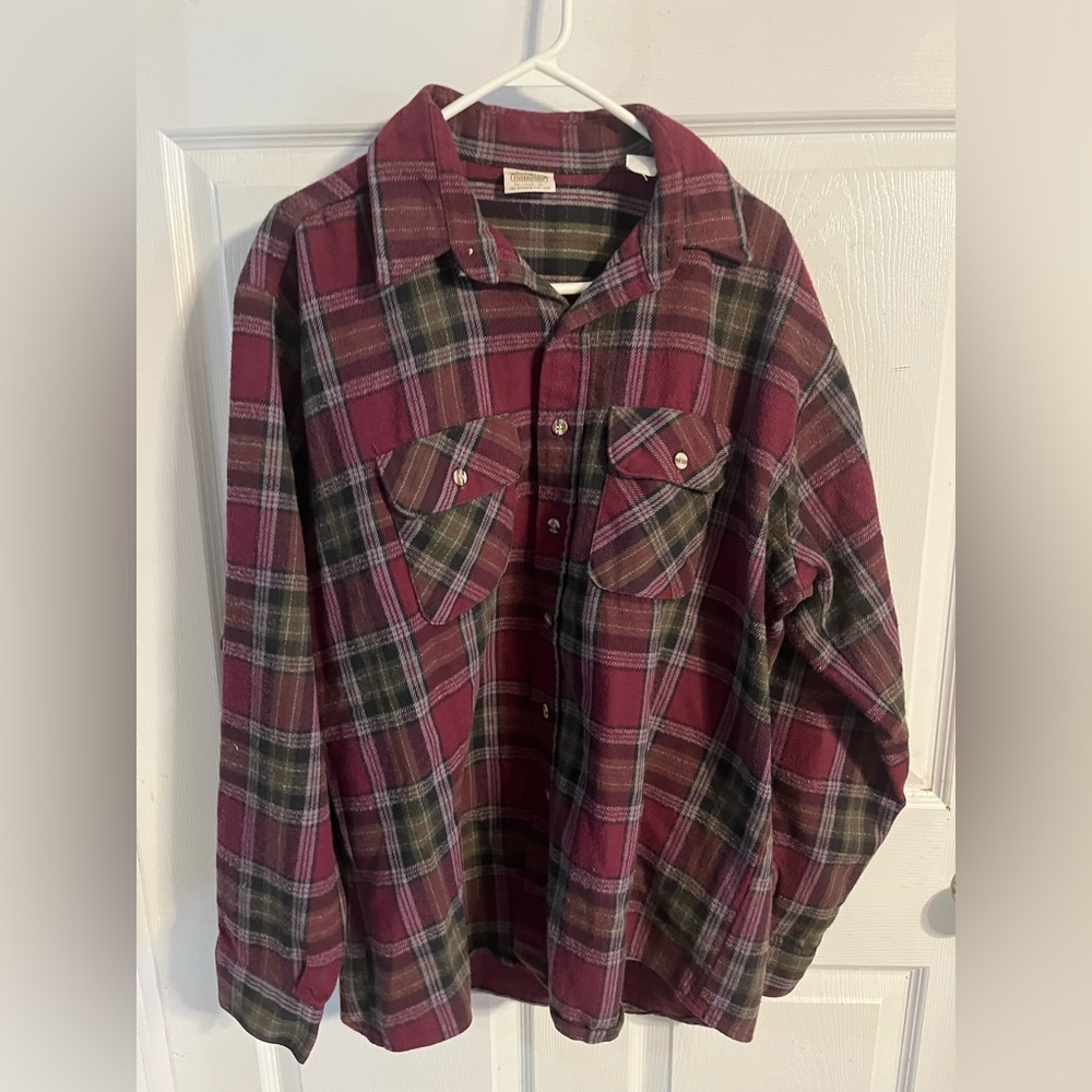Brother Plaid Shirt in Red and Gray